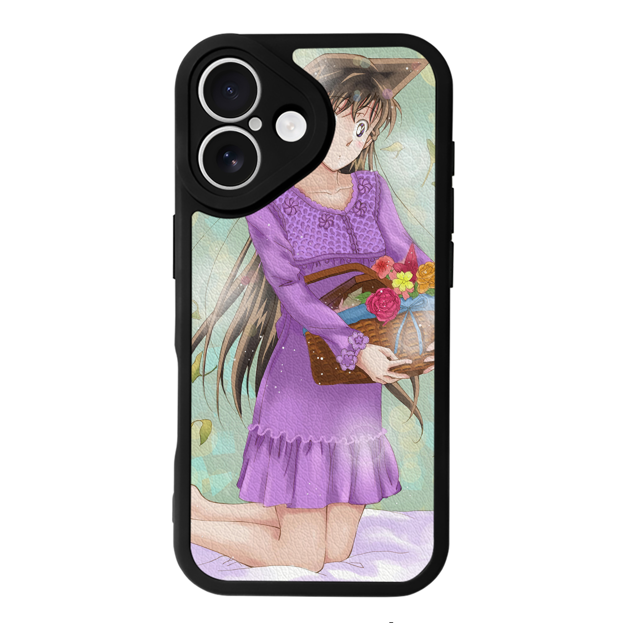 （画像用） 名探偵コナン Detective Conan 【iPhone 16シリーズ対応】シリコンスマホケース（レザー調） 材質：シリコン